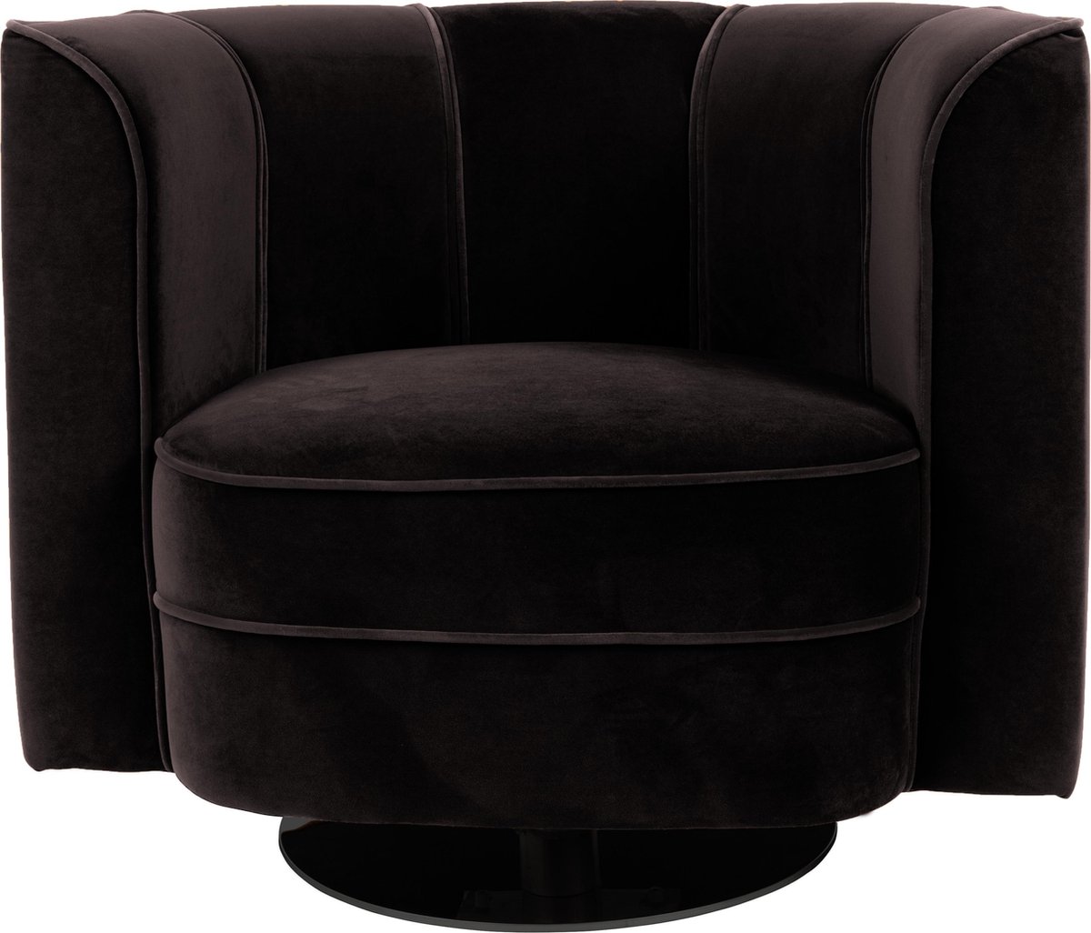 Dutchbone Flower Fauteuil - Zwart