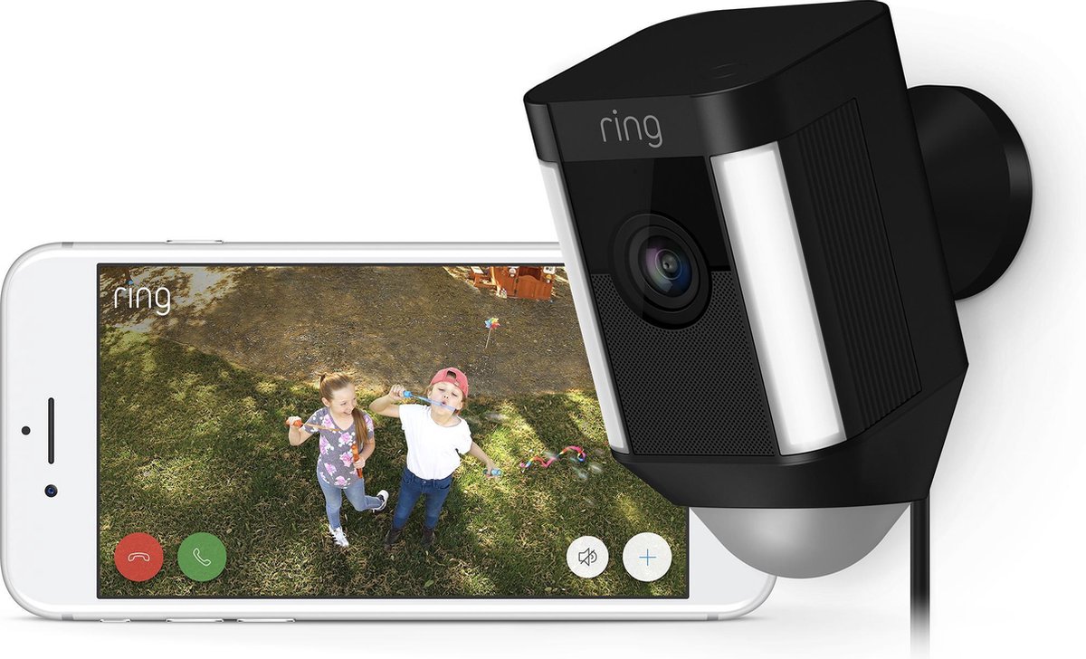 Ring Spotlight Cam Wired - Zwart