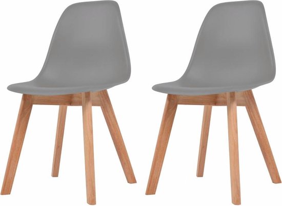 Vidaxl Eetkamerstoelen 2 St Kunststof - Grijs