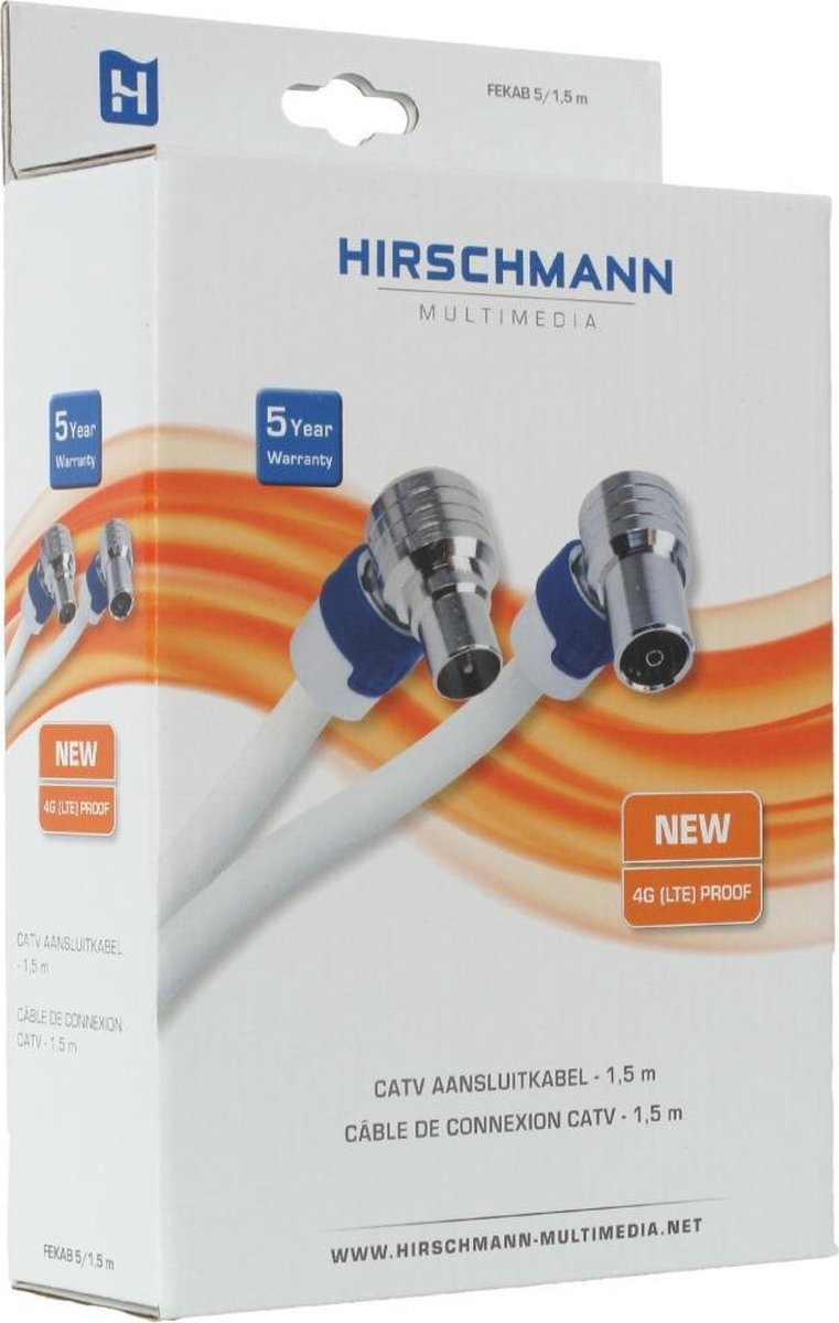Hirschmann Fekab 5 Coax Antennekabel 1,5 meter