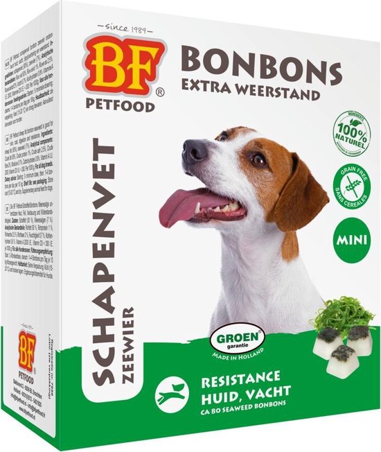 Biofood Schapenvet Mini 80 stuks - Hondensnacks - Zeewier&Vet