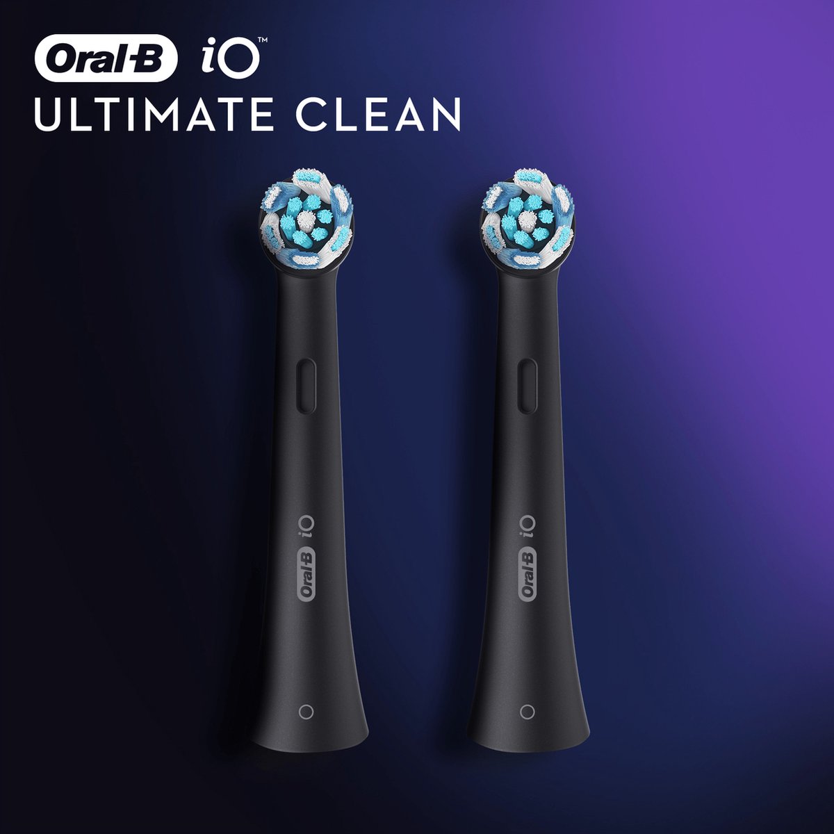 iO Ultimate Clean Opzetborstel (2 stuks) - Zwart