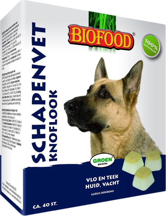 Biofood Schapenvet Maxi 40 stuks - Hondensnacks - Knoflook&Schapenvet