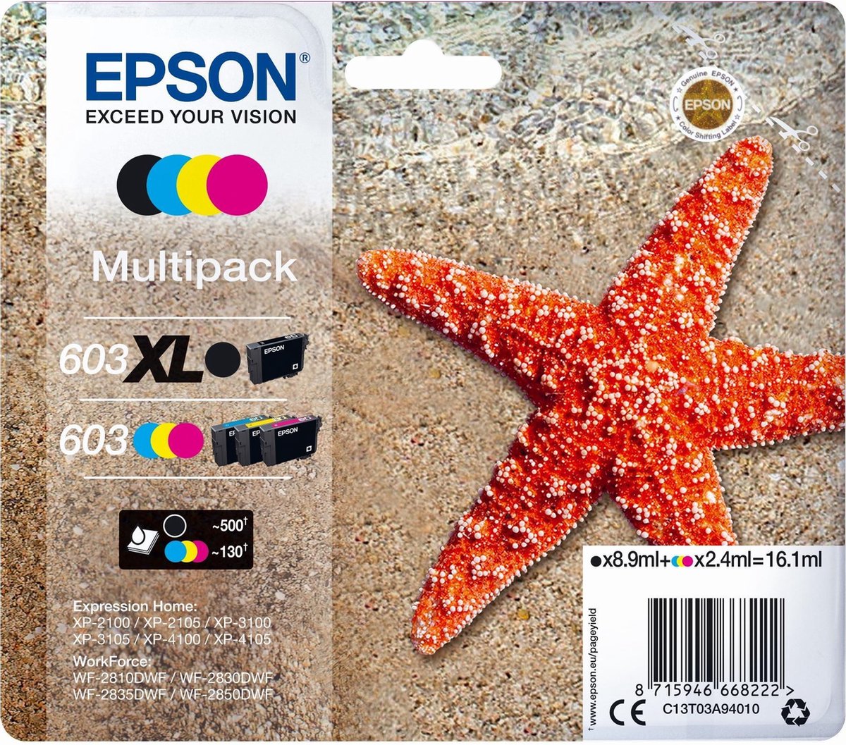 Epson 603 multi bk xl, cmy std. bls