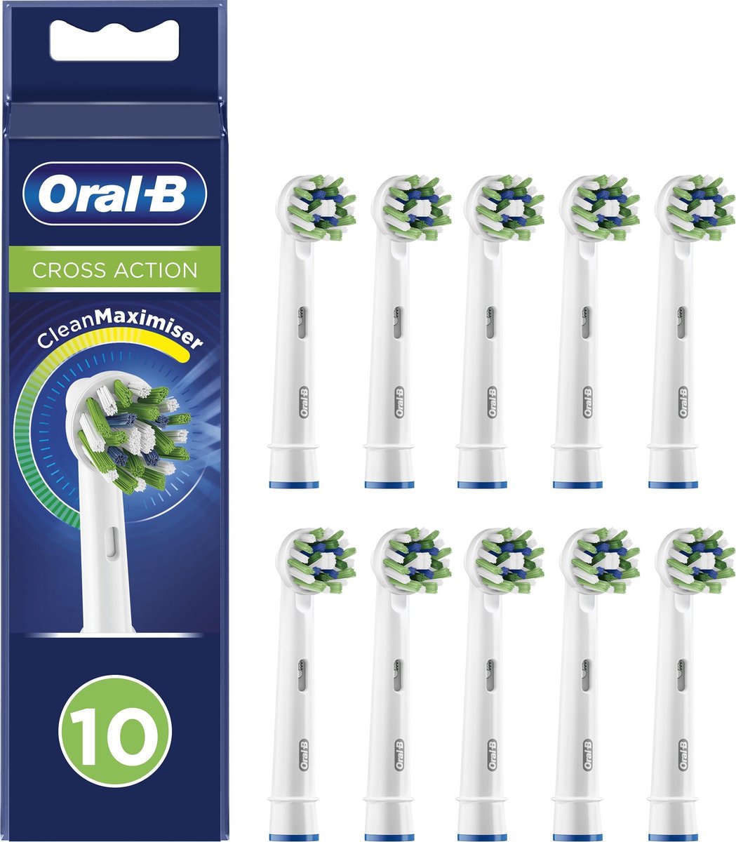 Oral B CrossAction Opzetborstel 10 Stuks - Wit