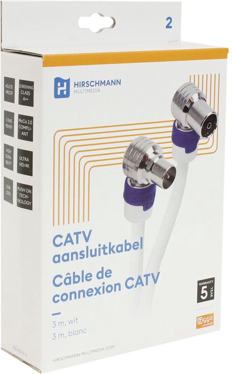 Hirschmann Fekab 5 Coax Antennekabel 3 meter