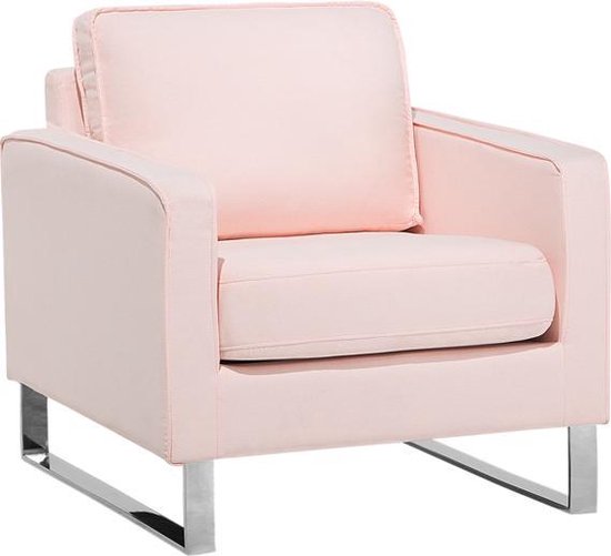 Beliani Vind Fauteuil Polyester 80 X 74 Cm - Roze