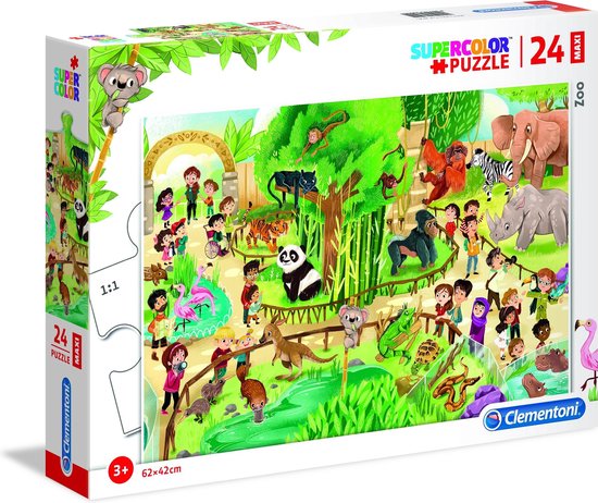 Clementoni Supercolor Dierentuin Legpuzzel 24 Stukjes