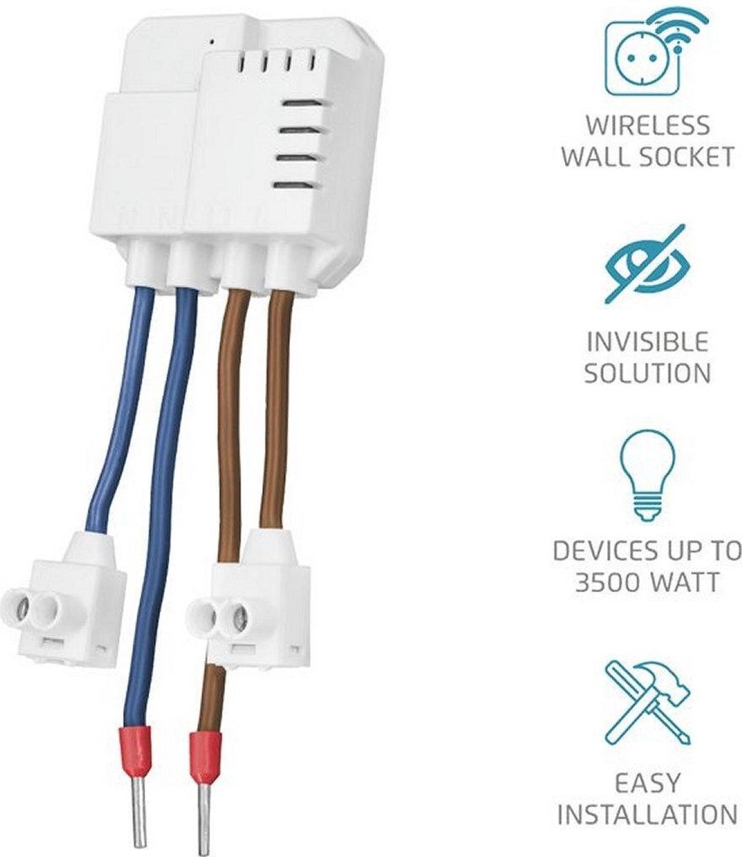 KlikAanKlikUit mini inbouw hoofdschakelaar AWS-3500S - Zwart
