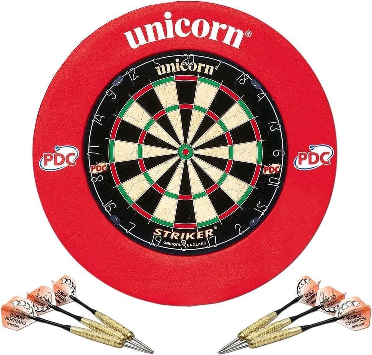 Unicorn Striker Dartbord Met Dartbordring 68 Cm