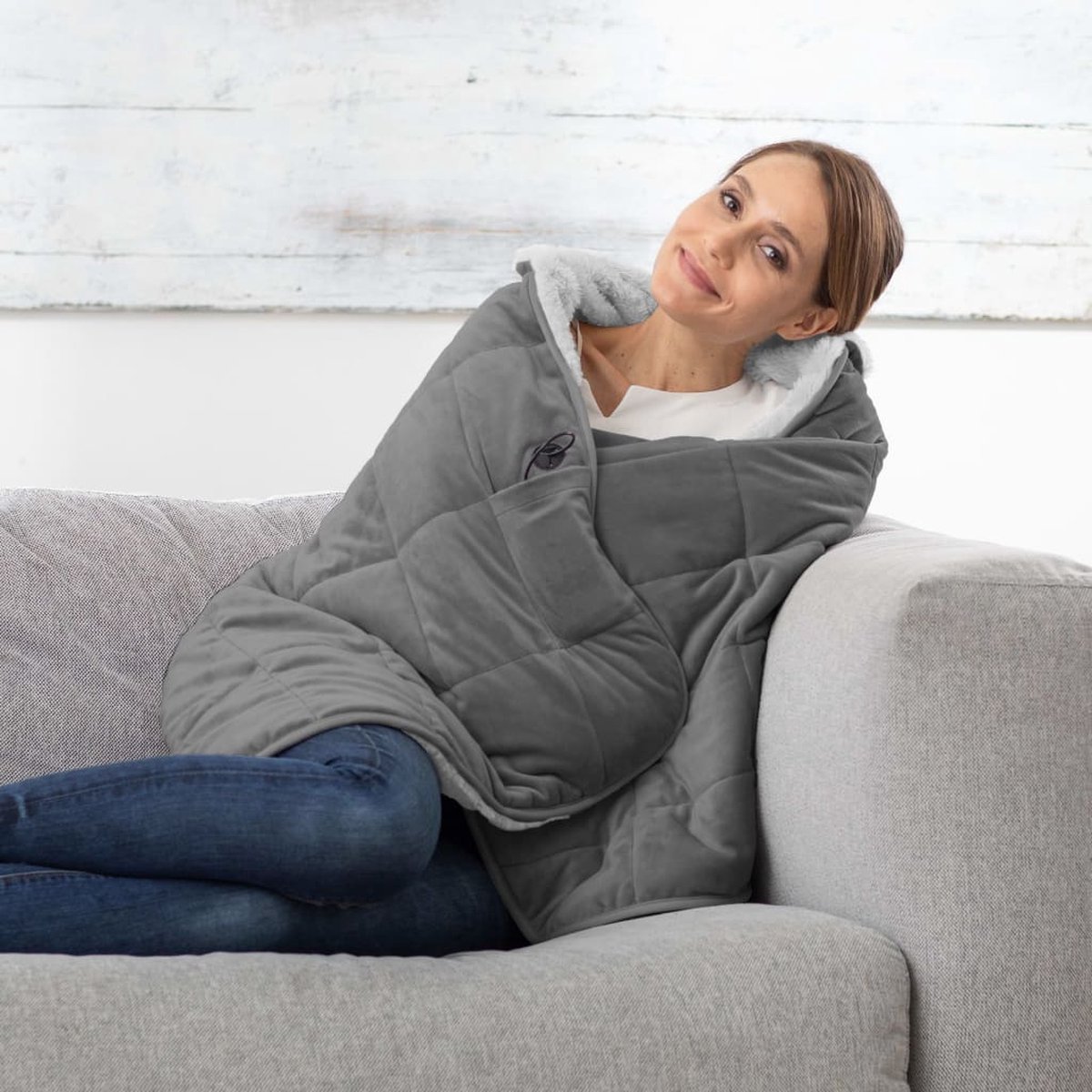 Medisana elektrische deken 1-persoons 61153-HB674 - Grijs