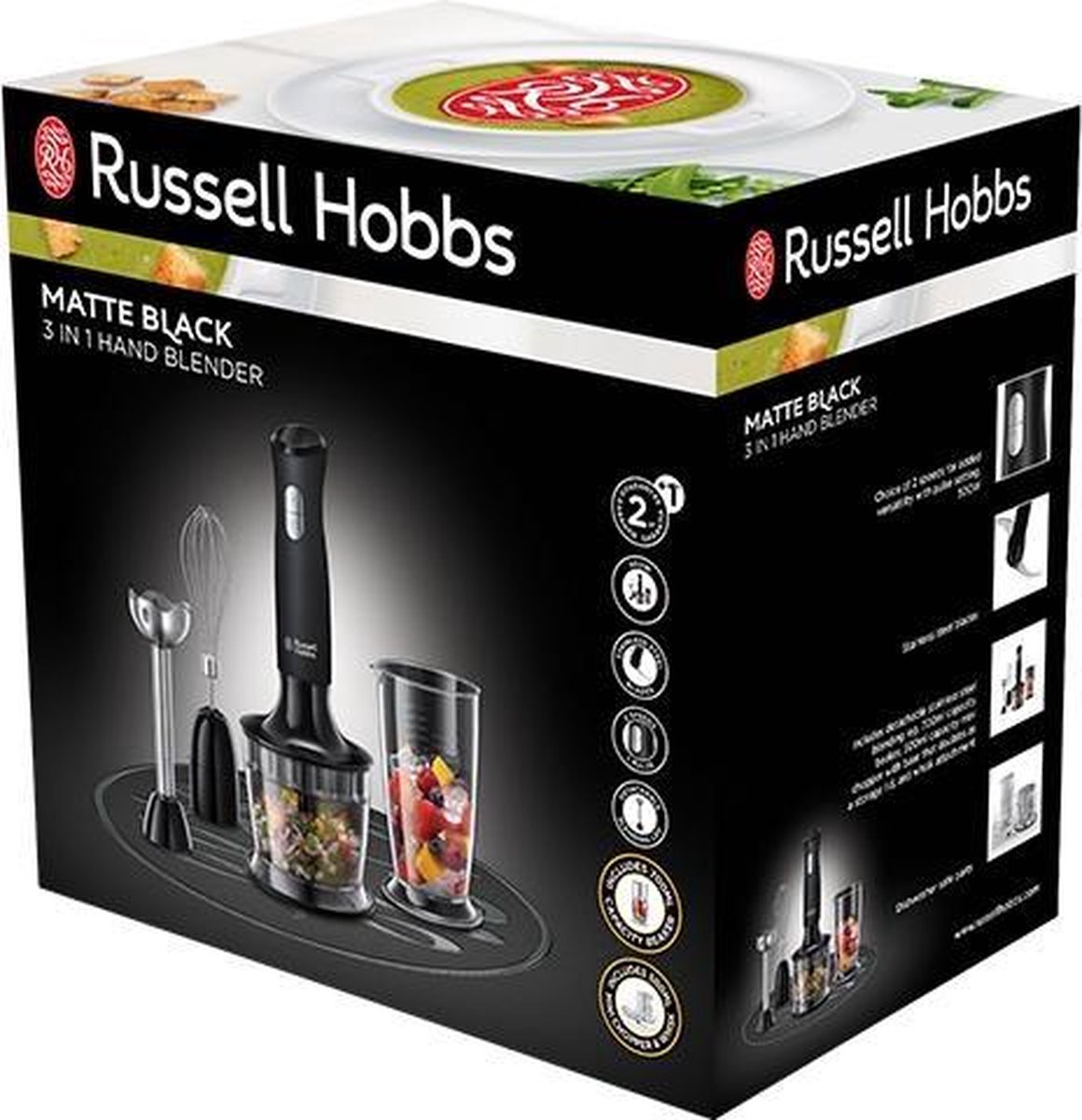 Russell Hobbs 3-in-1 staafmixer 24702-56 Desire - Zwart
