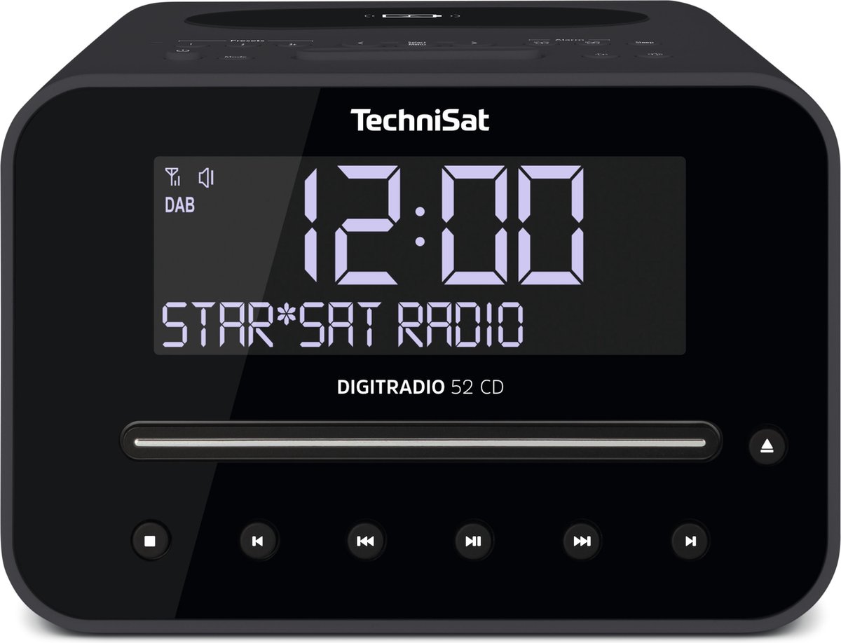 TechniSat wekkerradio Digitradio 52 CD - Zwart