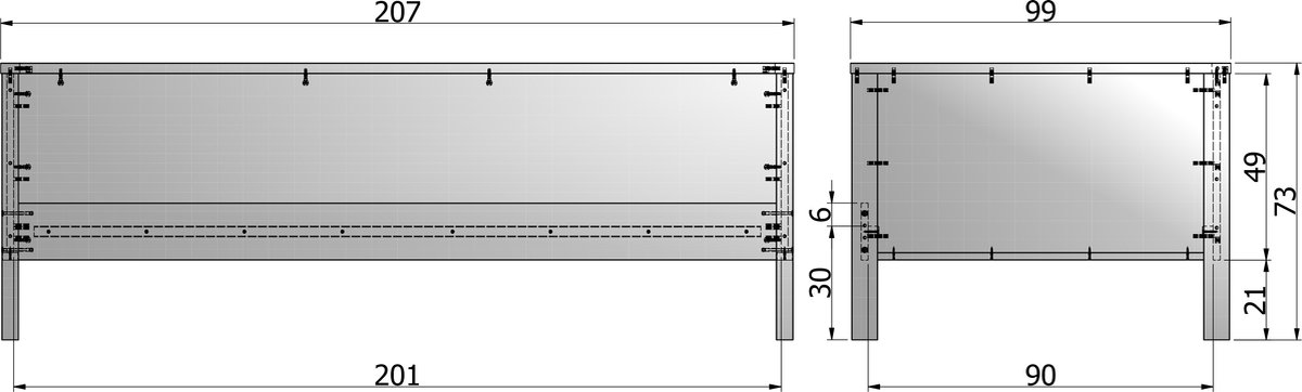 Woood Nikki Bed 90 x 200 cm - Groen