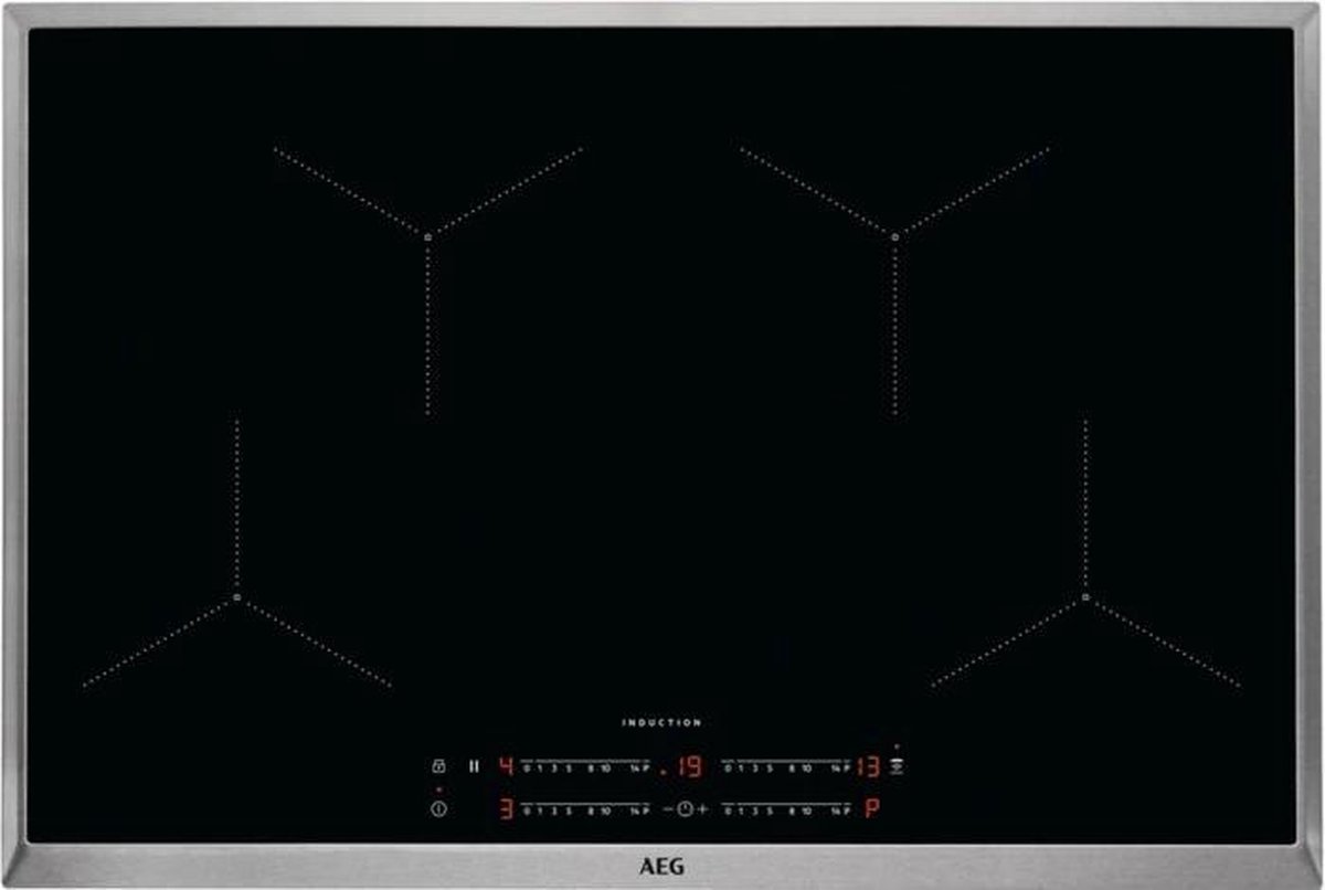 AEG inductie kookplaat met Hob2Hood IKB8443SXB - Zwart