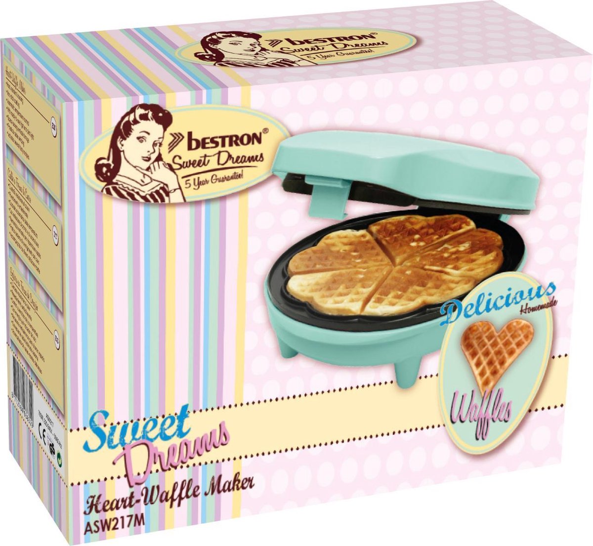 Bestron wafelmaker ASW217M - Groen