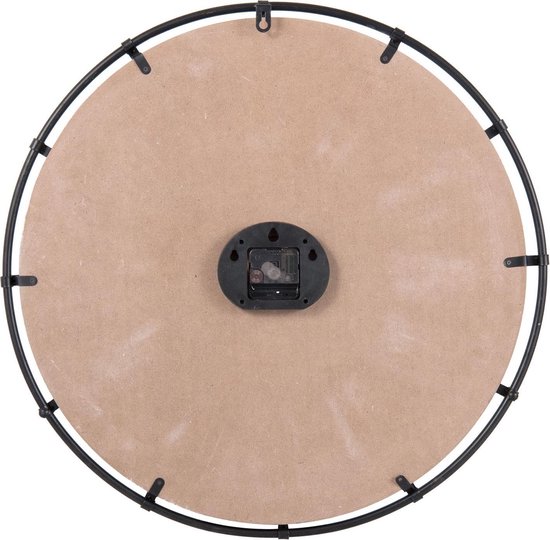 Clayre & Eef Klok Ø 60*5 Cm / 1*aa Mdf / Ijzer Rond 5kl0110 - Bruin