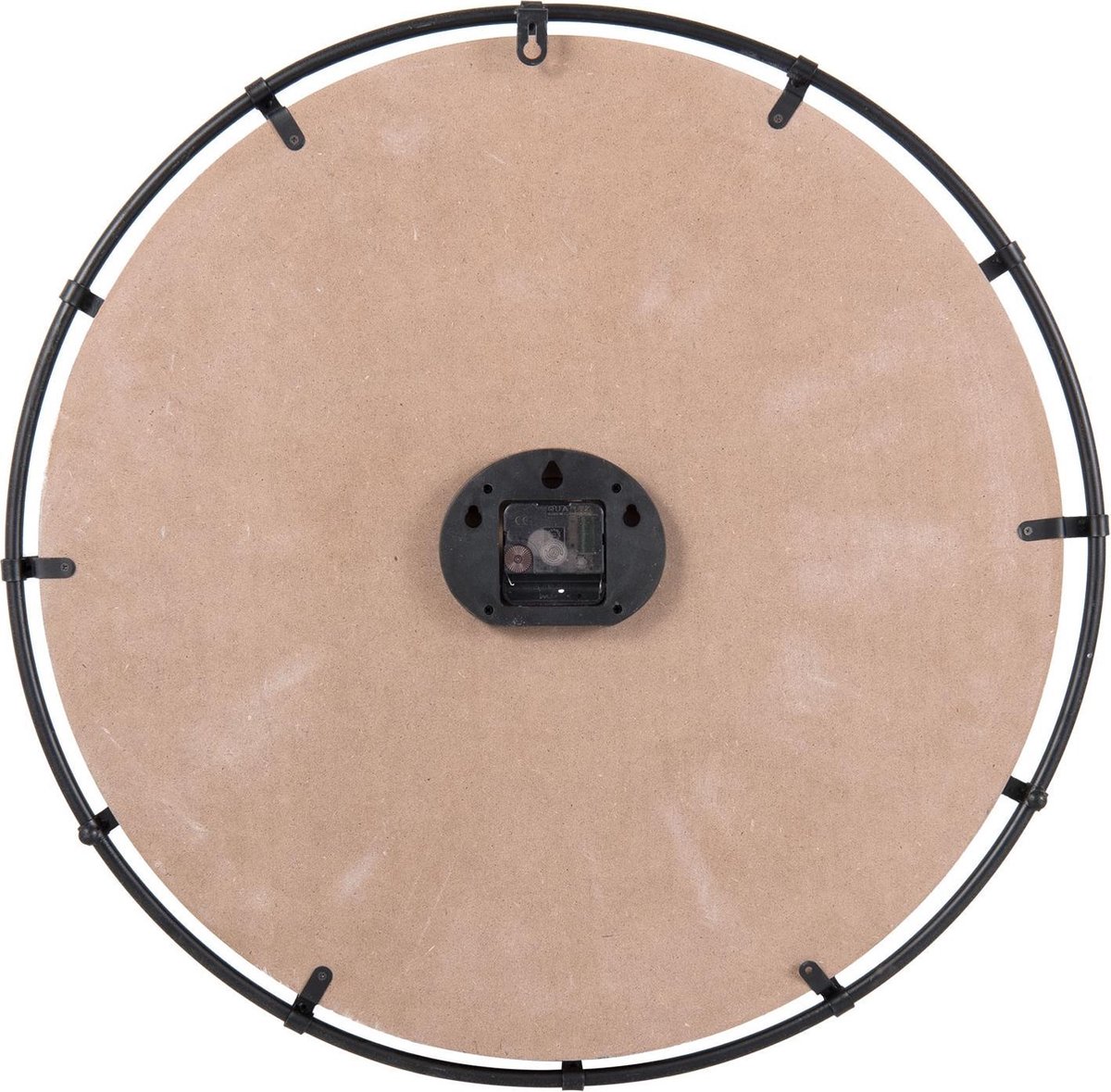 Clayre & Eef Klok Ø 60*5 Cm / 1*aa Mdf / Ijzer Rond 5kl0110 - Bruin