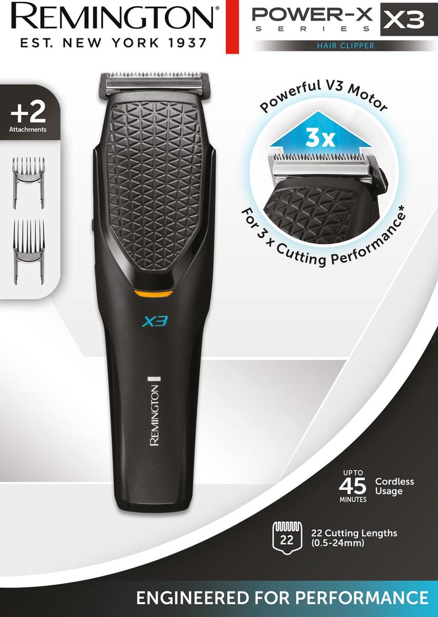 Remington tondeuse HC3000 Power-X Series X3 - Zwart
