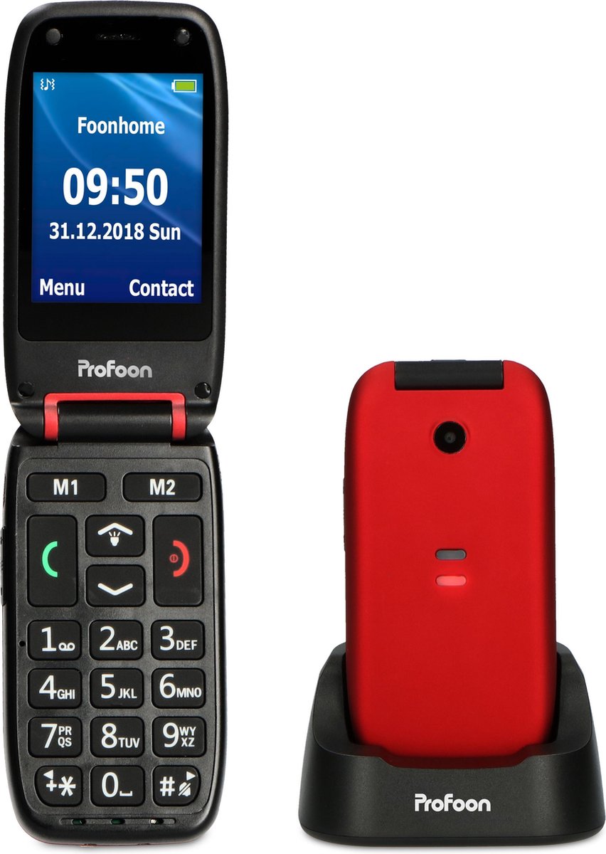Profoon mobiele senioren telefoon PM-665 - Rood