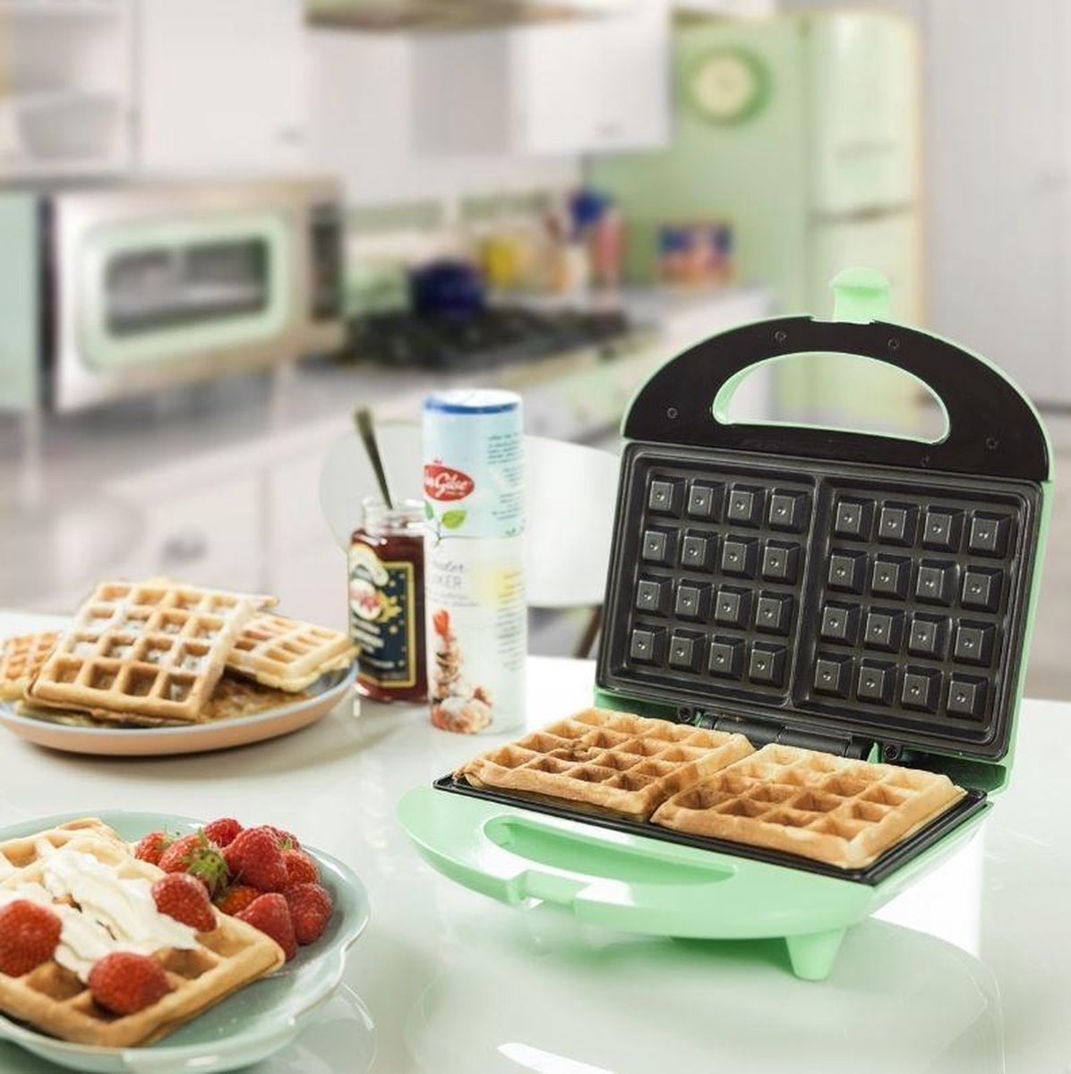 Bestron wafelmaker ASW401 - Groen