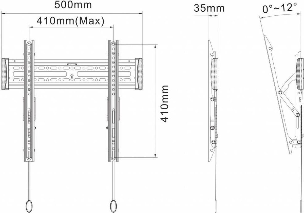 NeoMounts by Newstar muurbeugel NM-W345 - Zwart