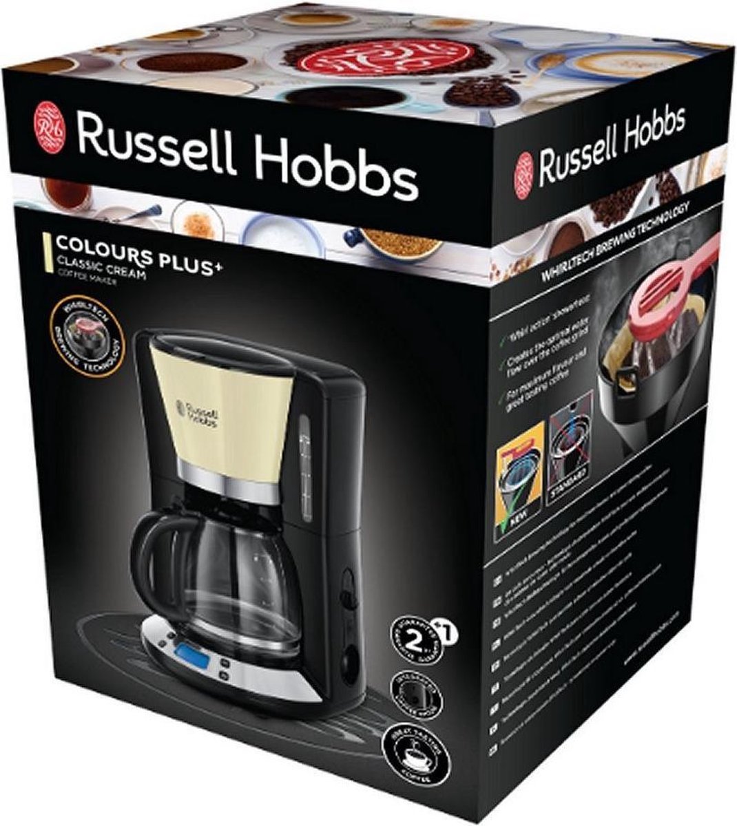 Russell Hobbs koffiezetapparaat Colours Plus 24033-56 (Creme) - Zwart