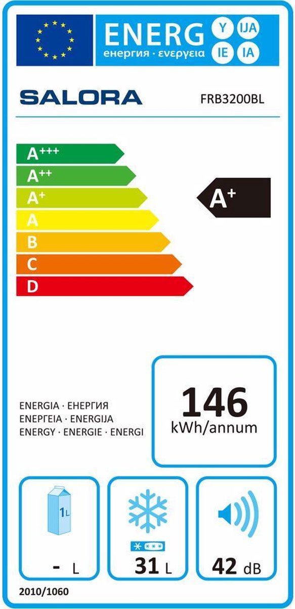 Salora vrieskast FRB3200BL - Zwart