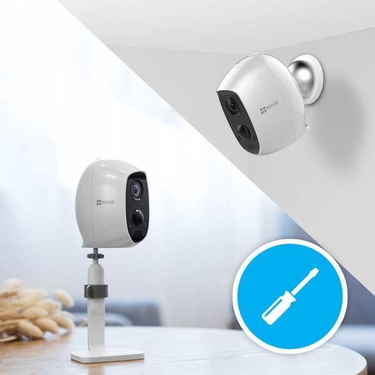 IP-beveiligingscamera C3A (2-Pack + WD2 basisstation)
