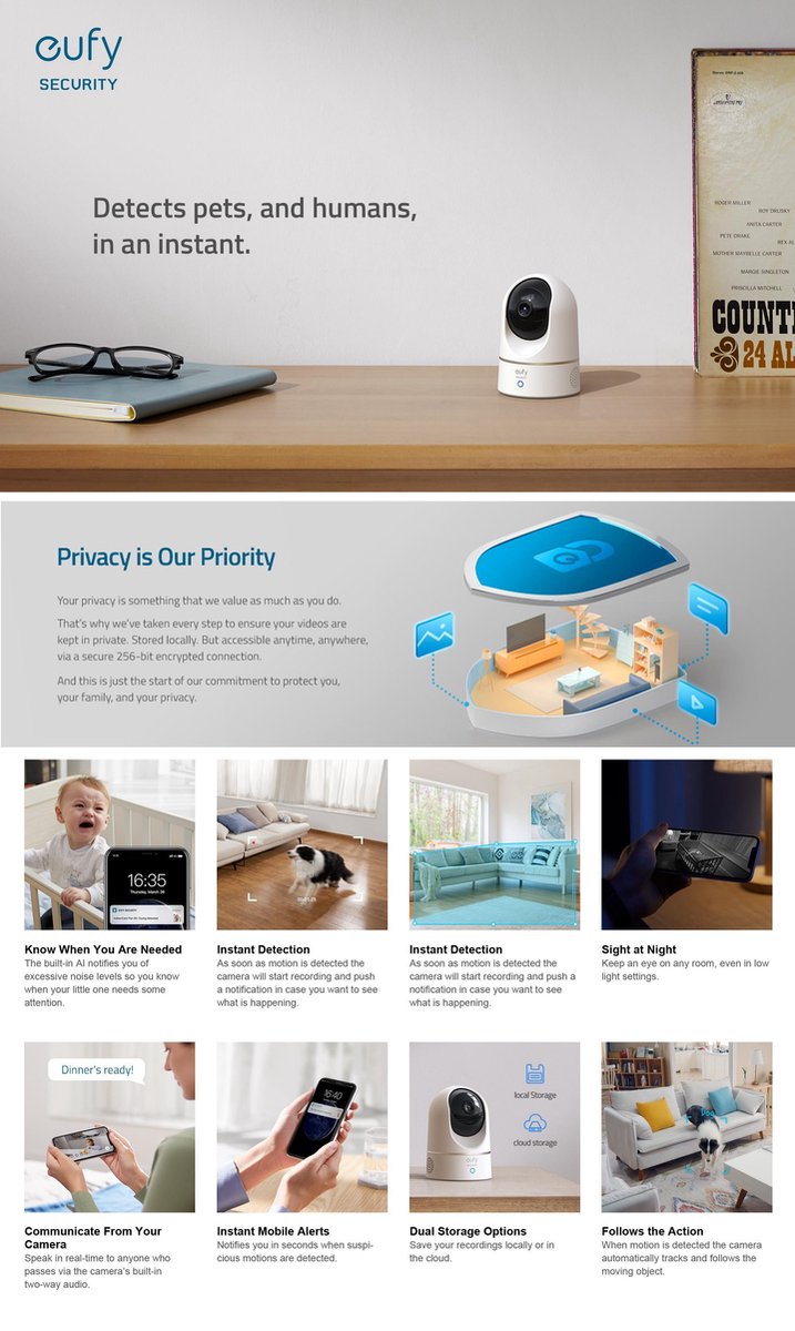 Eufy by Anker Indoor Cam 2K Pan & Tilt