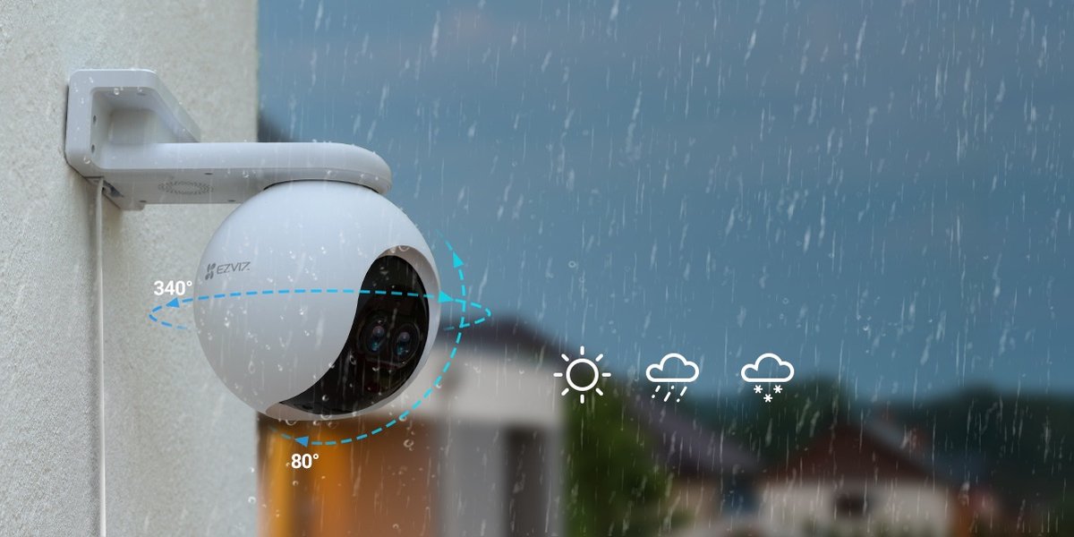 Dual-Lens Outdoor Pan & Tilt Wi-Fi Camera