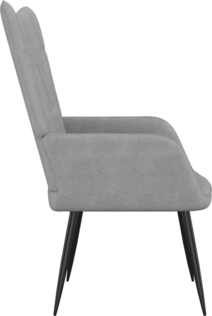 Vidaxl Relaxstoel Stof Licht - Grijs
