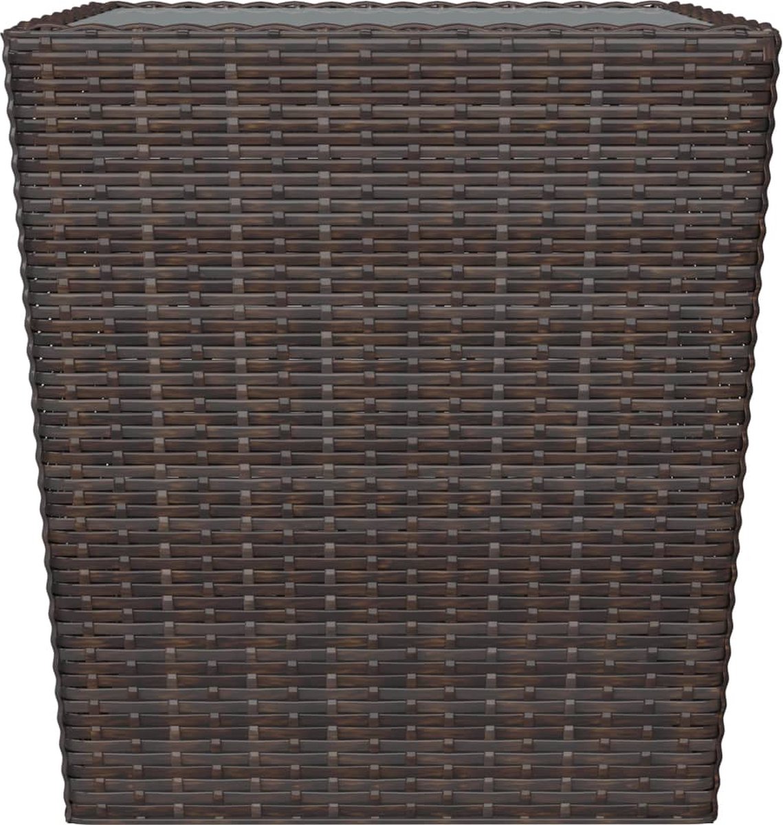 Vidaxl 3-delige Bistroset Poly Rattan En Gehard Glas - Bruin