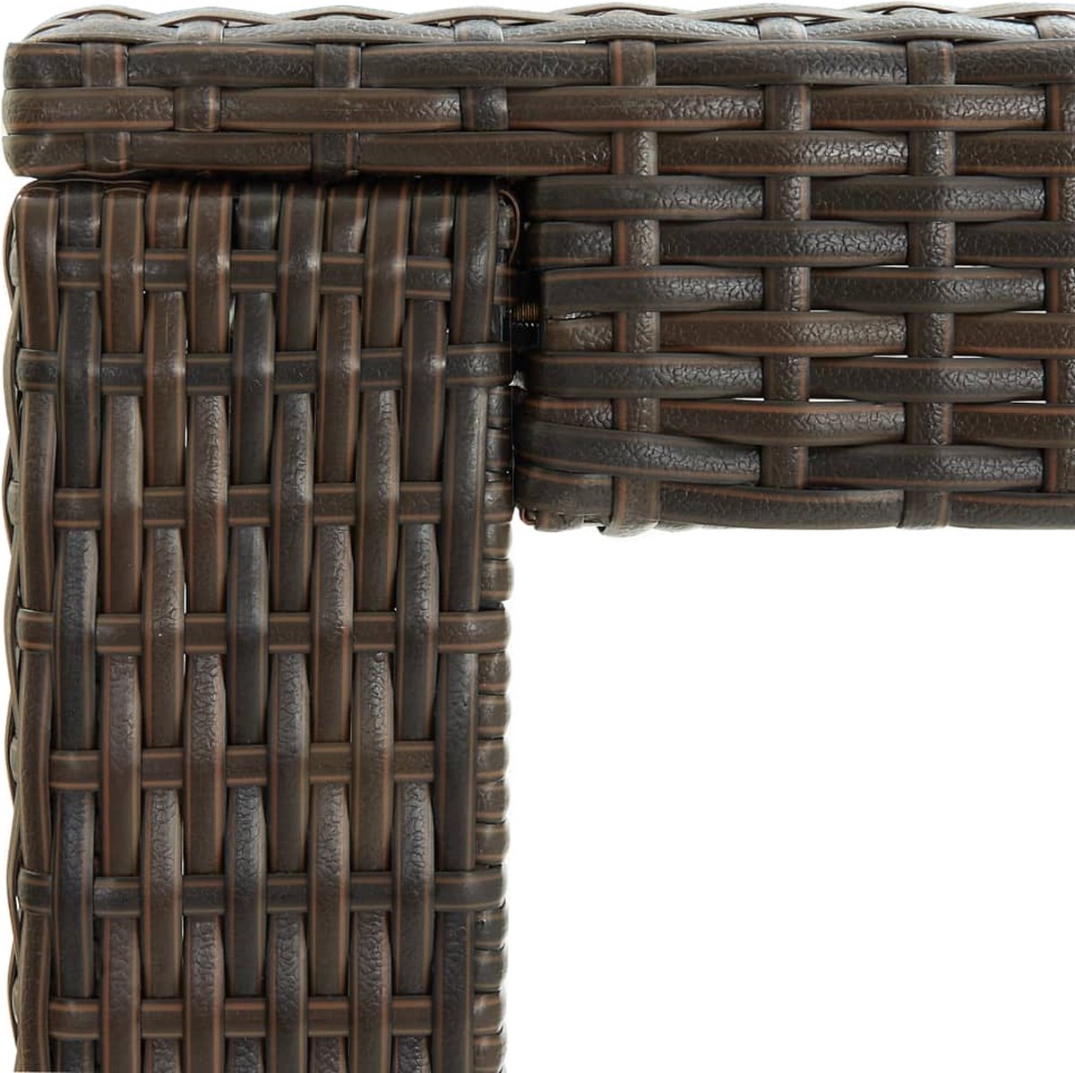 Vidaxl Tuinbartafel 140,5x60,5x110,5 Cm Poly Rattan - Bruin