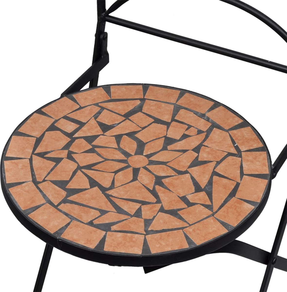 Vidaxl 3-delige Bistroset Mozaïek Keramische Tegel Terracottakleurig - Bruin