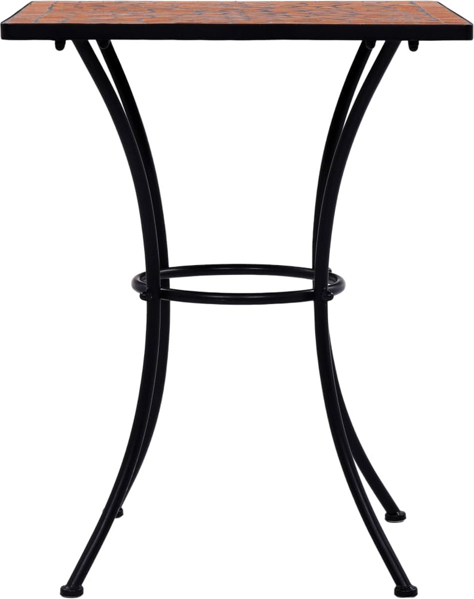 Vidaxl 3-delige Bistroset Mozaïek Keramische Tegel Terracottakleurig - Bruin