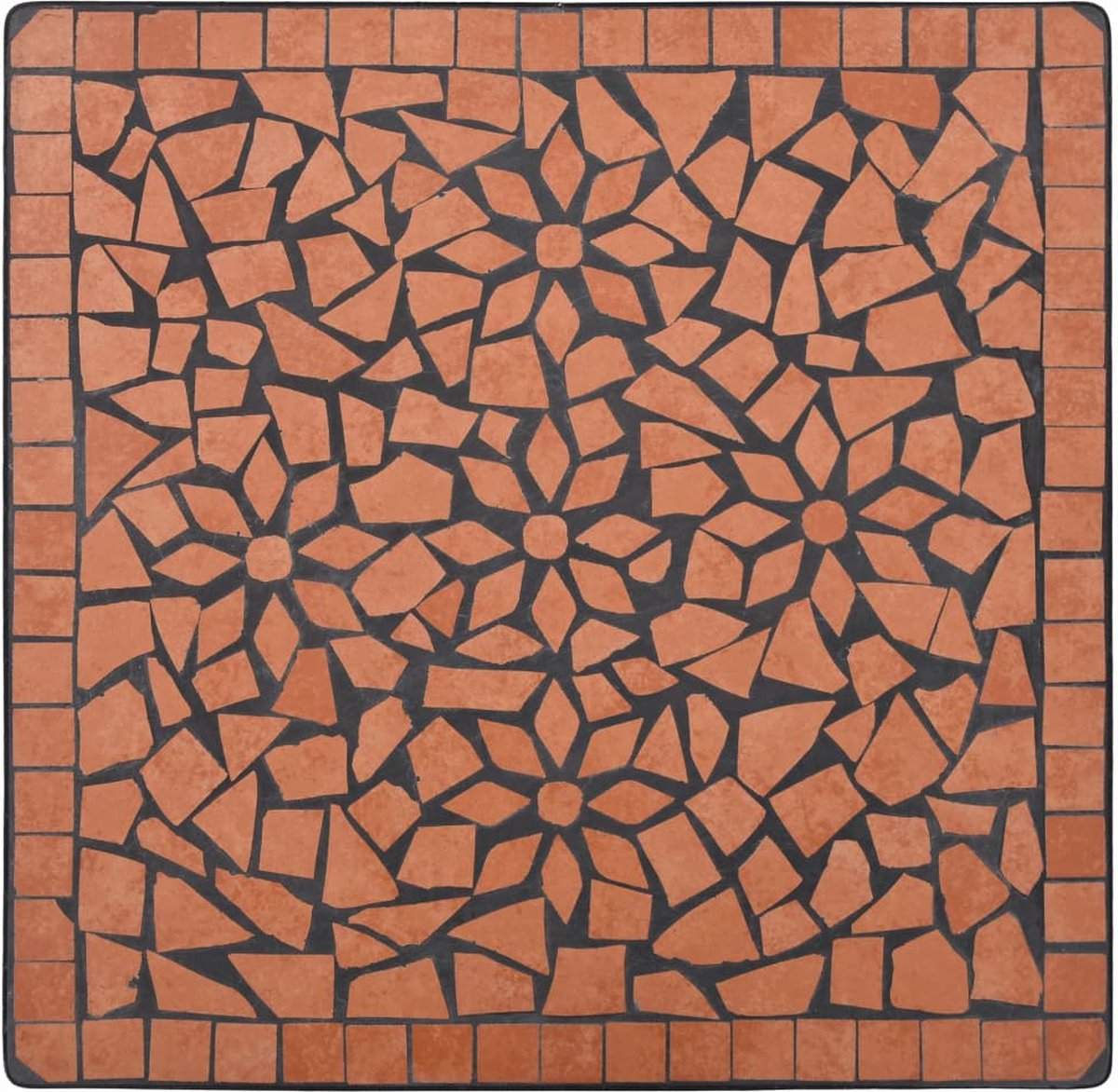 Vidaxl 3-delige Bistroset Mozaïek Keramische Tegel Terracottakleurig - Bruin