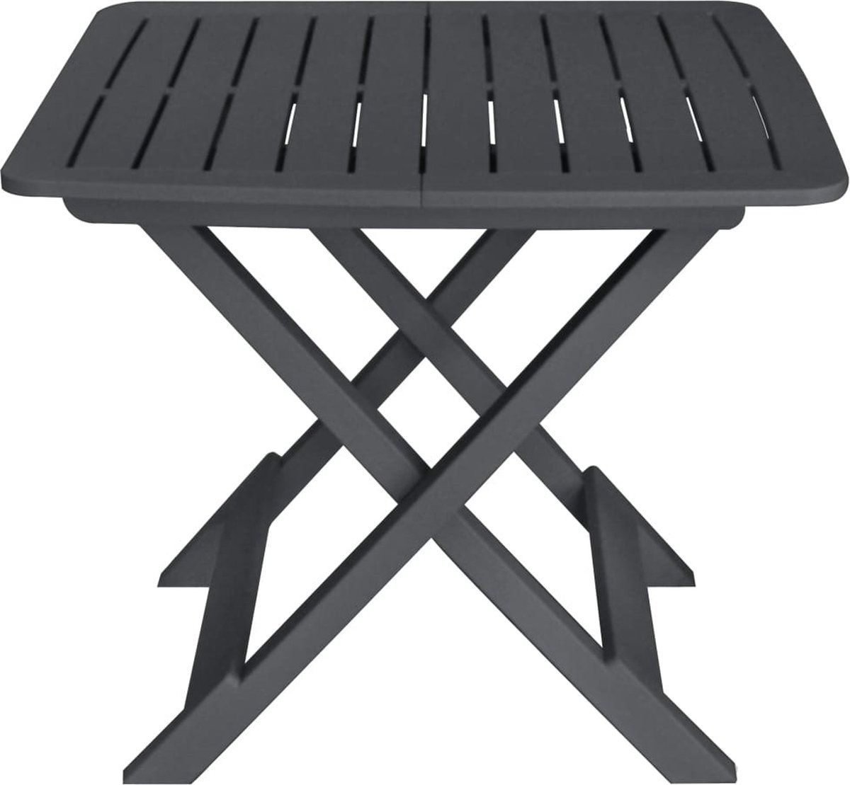 Vidaxl 3-delige Bistroset Inklapbaar Kunststof Antraciet - Grijs