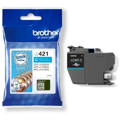Brother Inktcartridge cyaan, 200 pagina's LC421C Replace: N/A