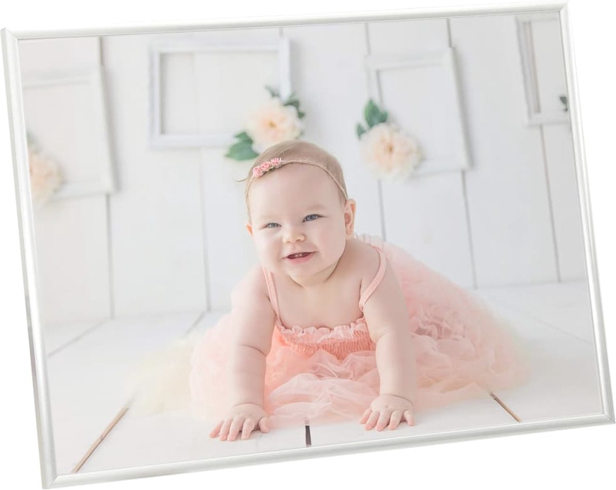 Vidaxl Fotolijsten 3 St Voor Wand Of Tafel 28x35 Cm Mdf Zilverkleurig - Silver
