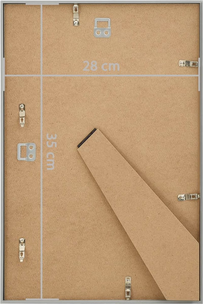 Vidaxl Fotolijsten 3 St Voor Wand Of Tafel 28x35 Cm Mdf Zilverkleurig - Silver