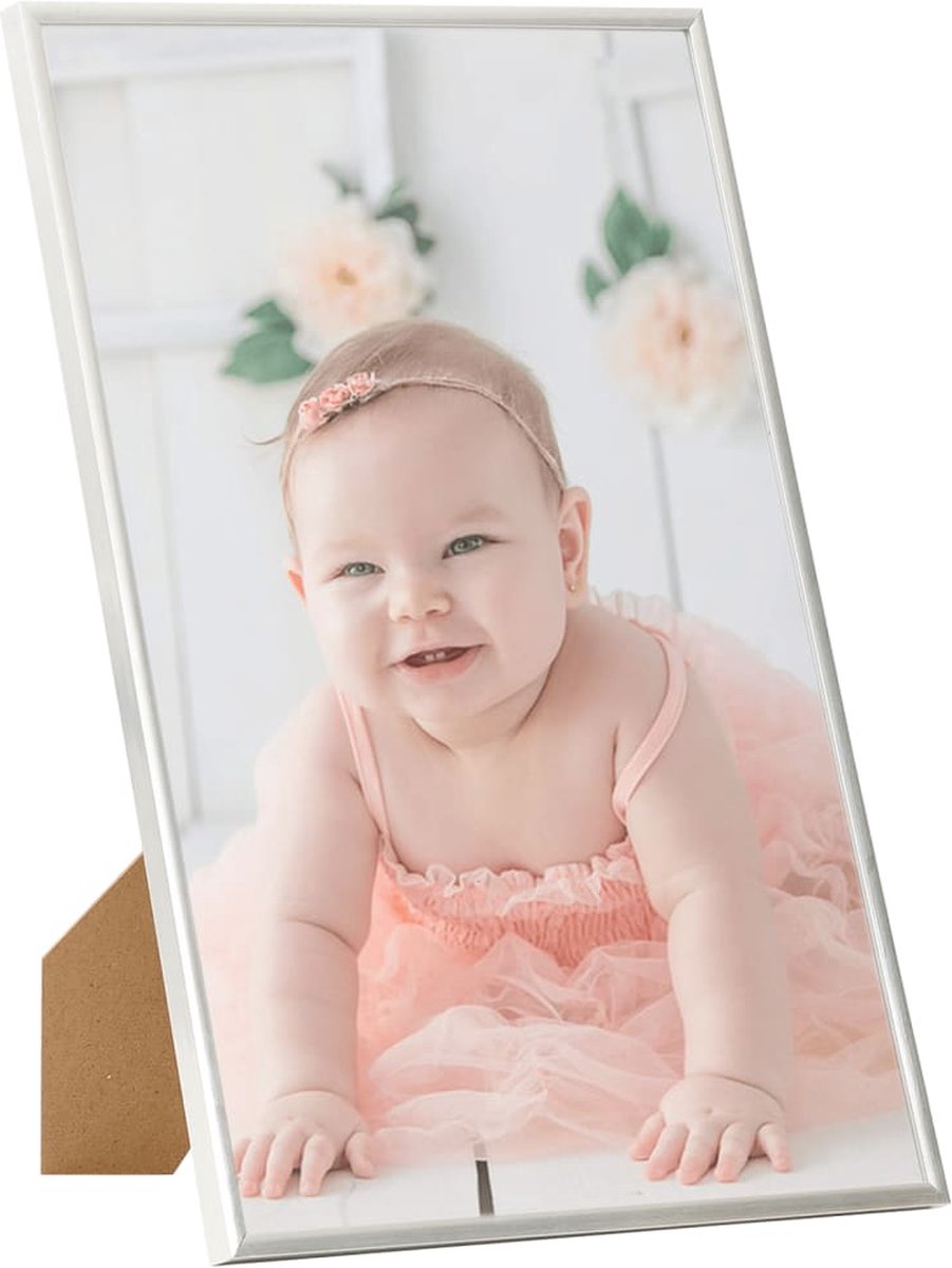 Vidaxl Fotolijsten 3 St Voor Wand Of Tafel 29,7x42 Cm Mdf Zilverkleur - Silver