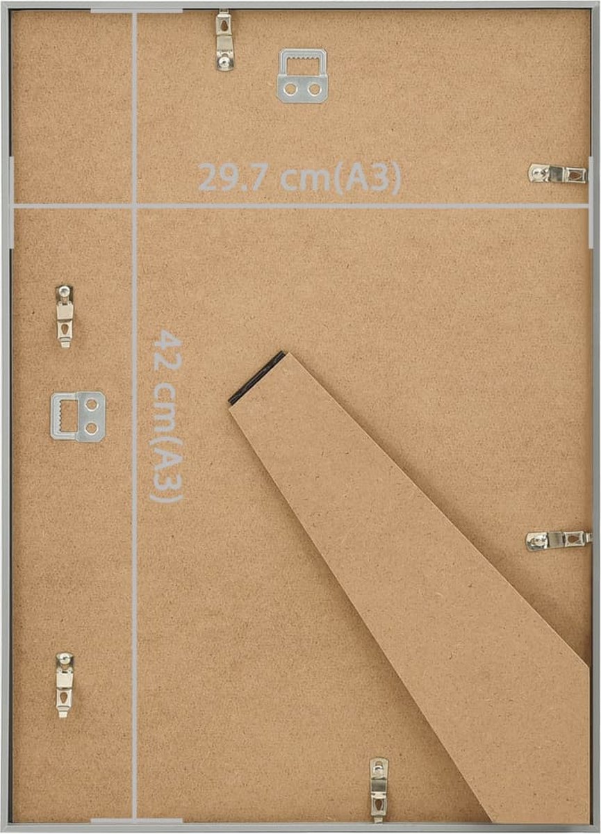 Vidaxl Fotolijsten 3 St Voor Wand Of Tafel 29,7x42 Cm Mdf Zilverkleur - Silver