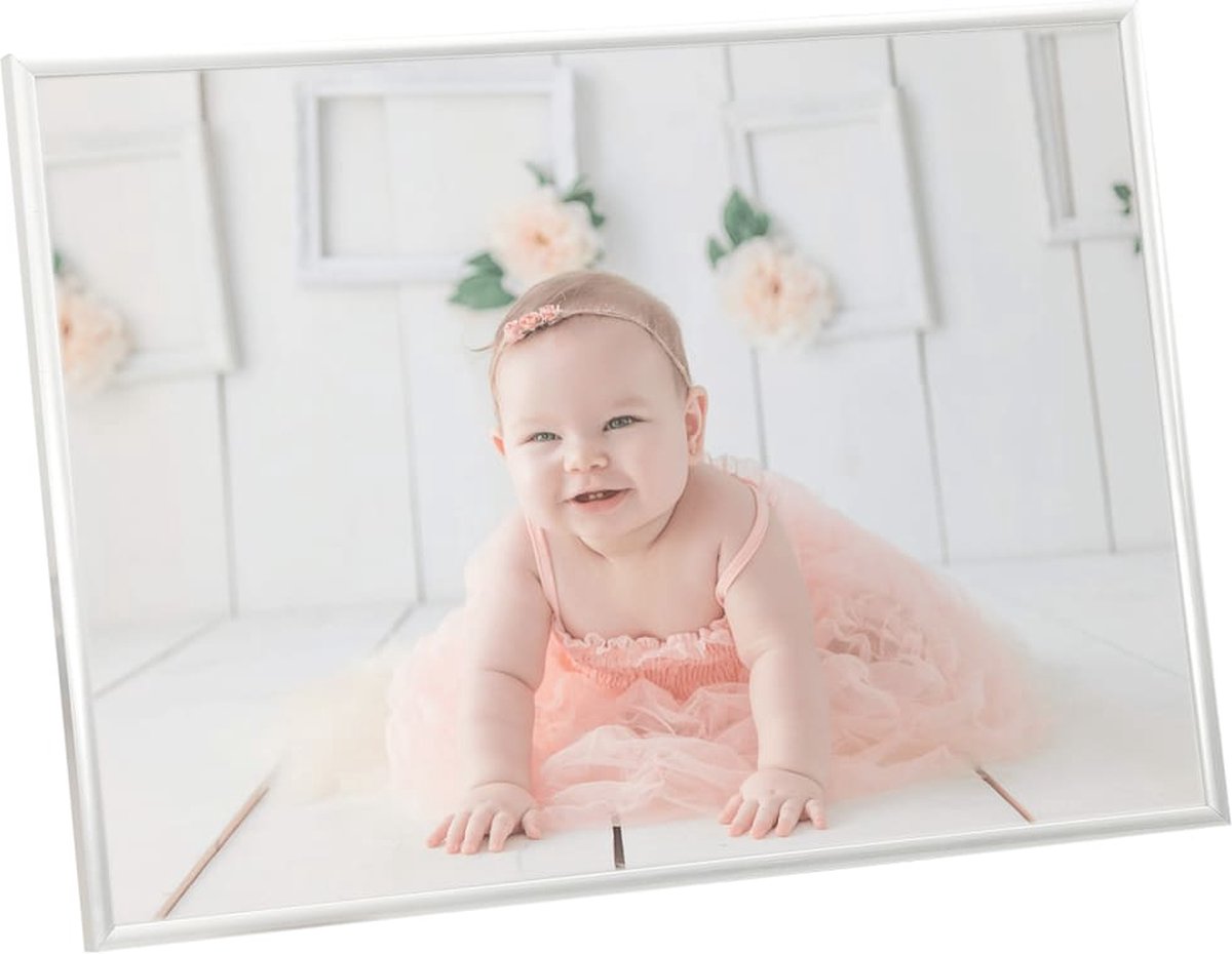 Vidaxl Fotolijsten 3 St Voor Wand Of Tafel 29,7x42 Cm Mdf Zilverkleur - Silver