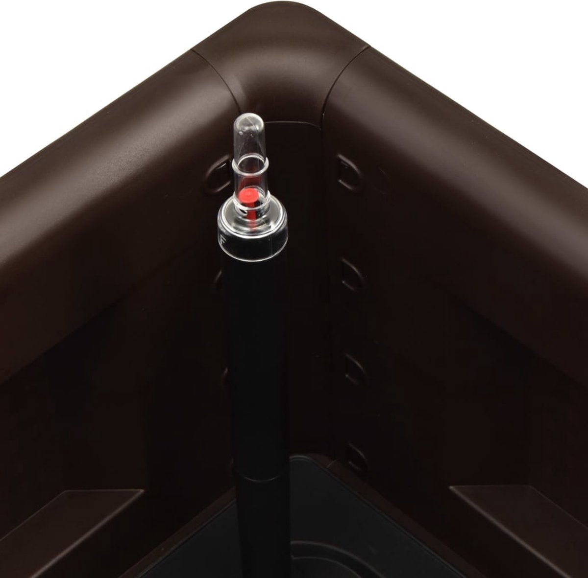 Vidaxl Plantenbak Hoog Met Zelfbewateringssysteem 43x43x33 Cm Mokka - Bruin
