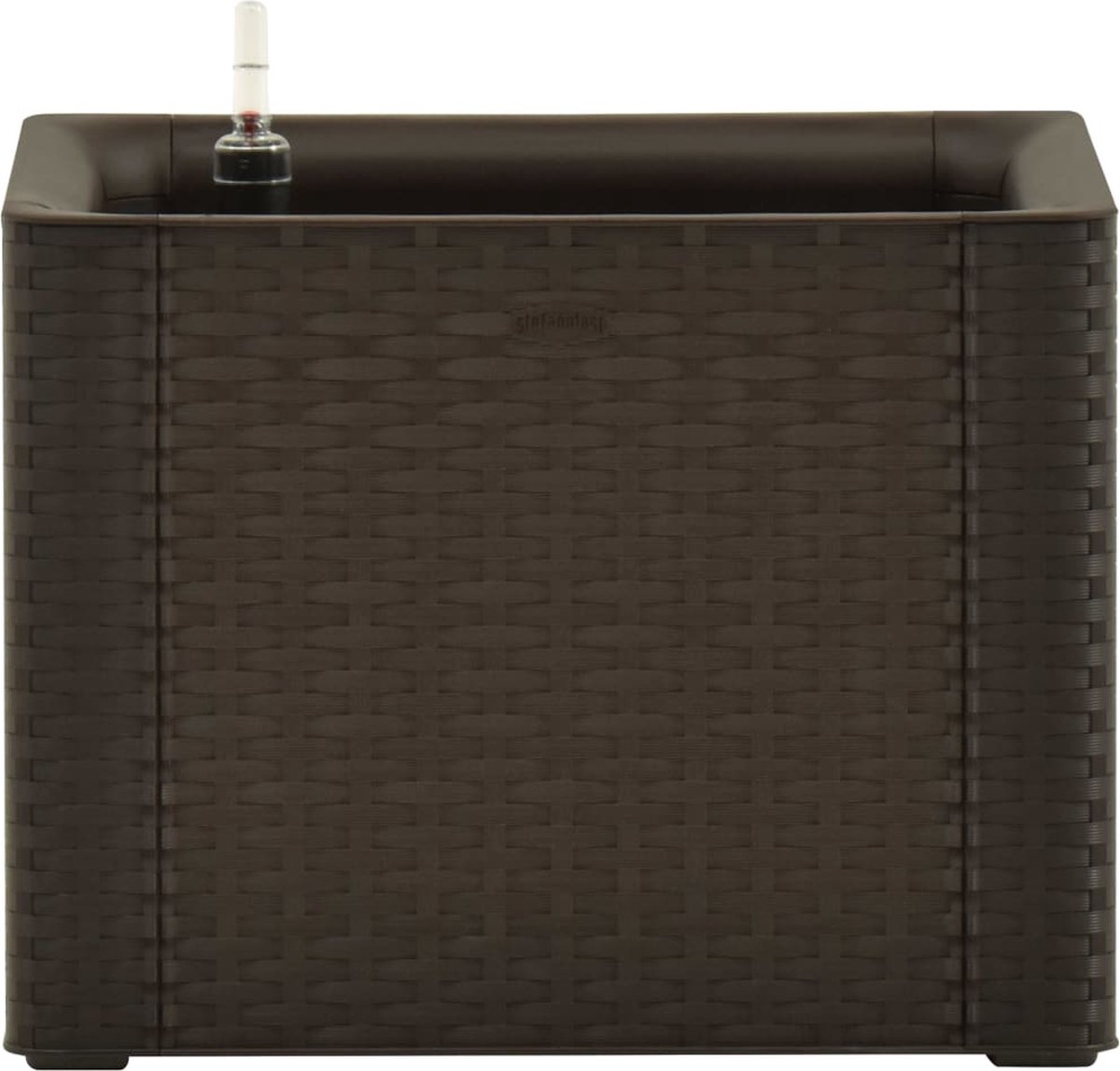 Vidaxl Plantenbak Hoog Met Zelfbewateringssysteem 43x43x33 Cm Mokka - Bruin