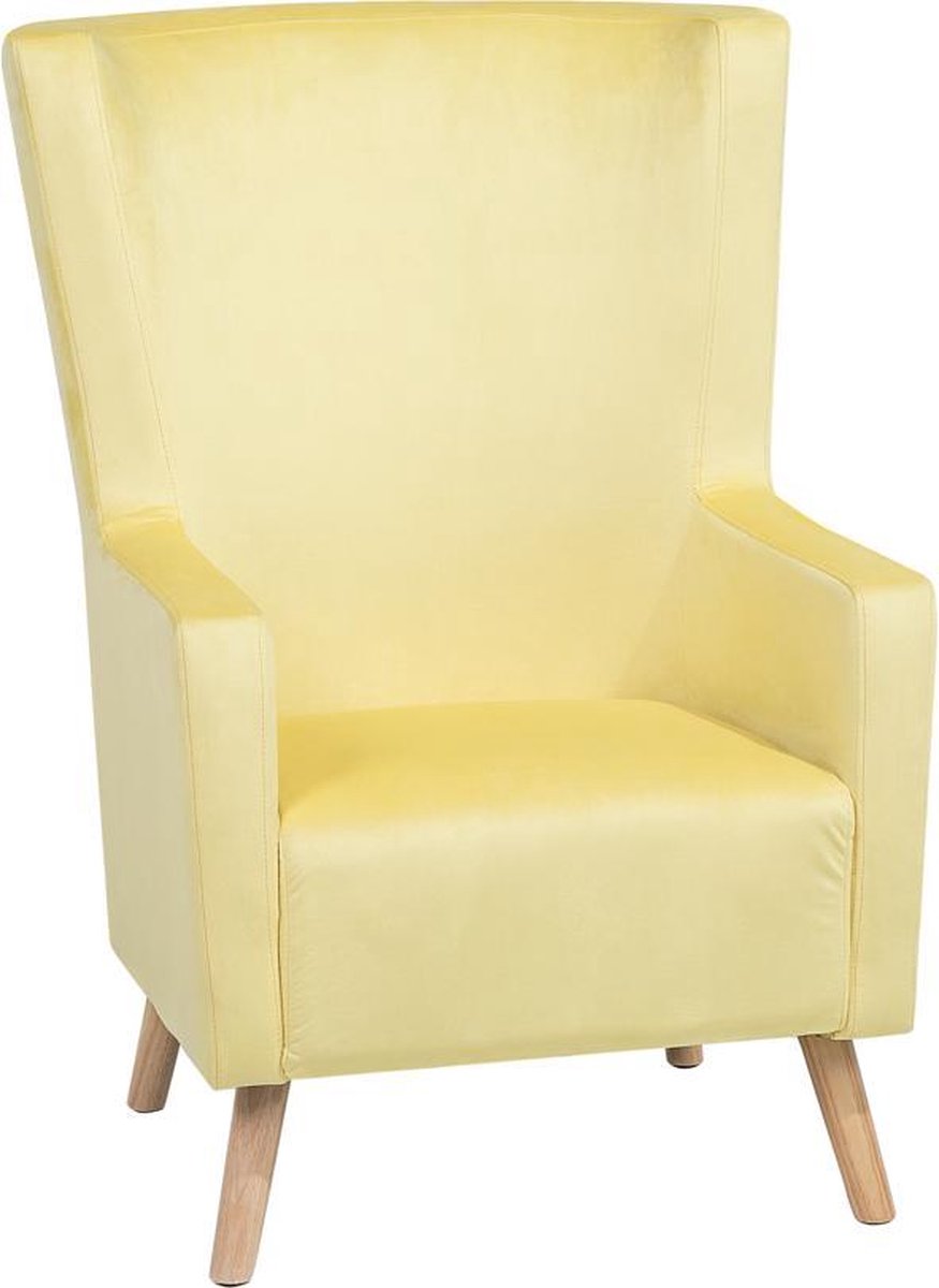 Beliani Oneida Fauteuil Polyester 60 X 74 Cm - Geel