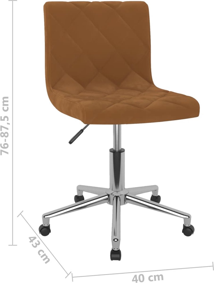 Vidaxl Eetkamerstoelen Draaibaar 4 St Fluweel - Bruin