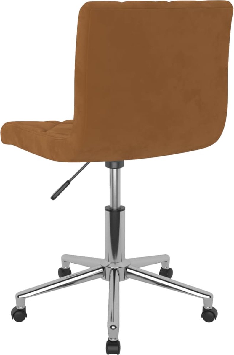 Vidaxl Eetkamerstoelen Draaibaar 4 St Fluweel - Bruin