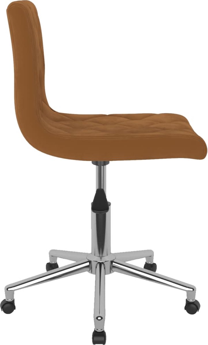 Vidaxl Eetkamerstoelen Draaibaar 4 St Fluweel - Bruin